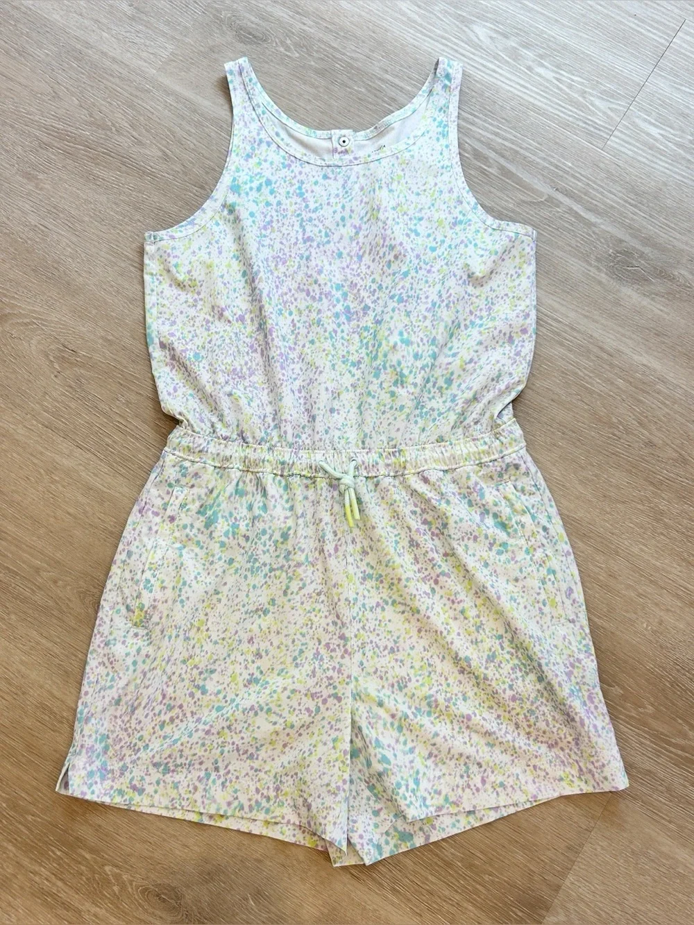 Athleta Girl multi-colored print athletic romper in XL/14